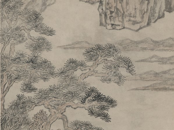 近代画.傅儒_松树人物图_3794.11349
