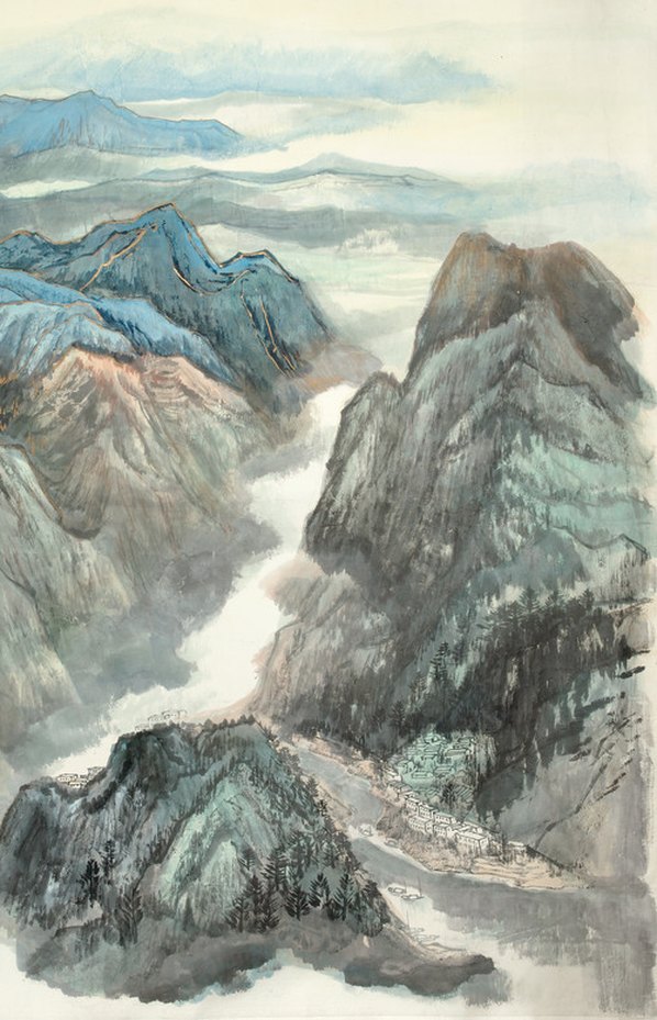 近代画.何海霞_看山还看祖国山_15360.5984
