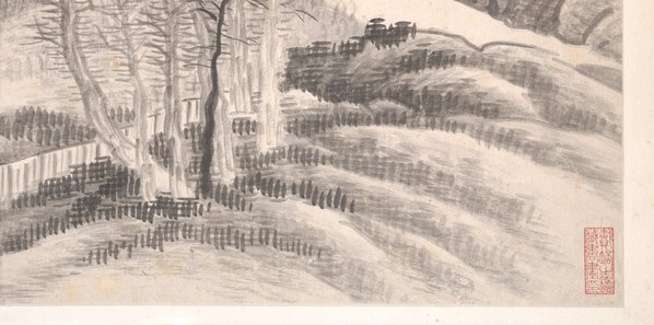 清代画.龚贤_十二月令山水册页_G10_6045.3000