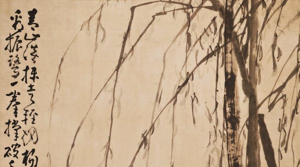 清代画.黄慎_柳塘双鹭图纸本_日_8858.19701