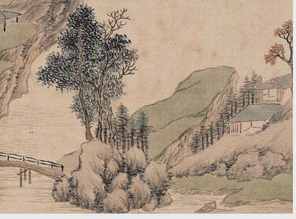 清代画.黄山寿_拟古山水册_1_5100.3773