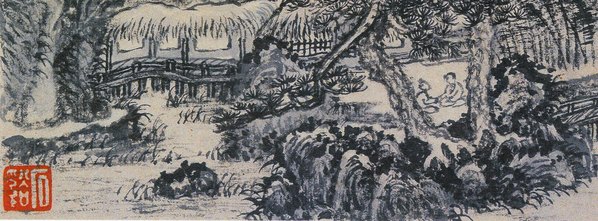 清代画.髡残_山水册_8_3787.5598 清代画.髡残_山水册_8_3787.5598