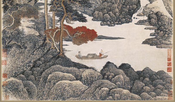 清代画.陶甫_松菊图_2429.5705