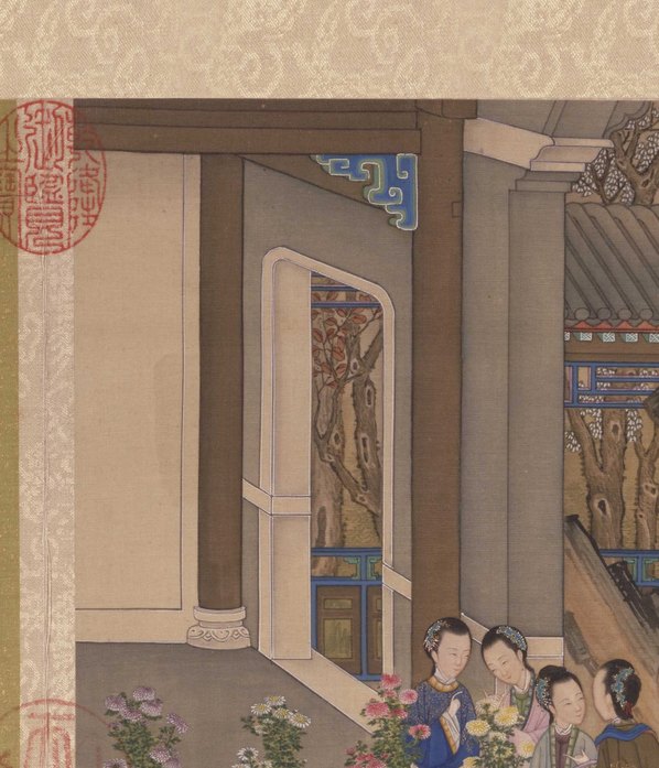 清代画.陈枚_月曼清游图册_重阳赏_5000.5825