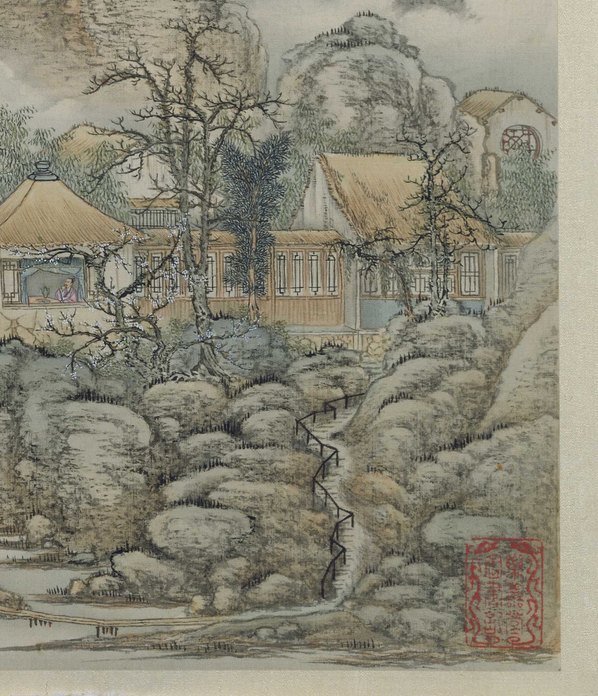 清代画.陈枚_山水楼阁图册_6_4227.4920