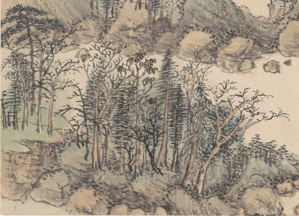 清代画.钱维城_山水花鸟册_开_大都会_11_4786.3464 清代画.钱维城_山水花鸟册_开_大都会_11_4786.3464