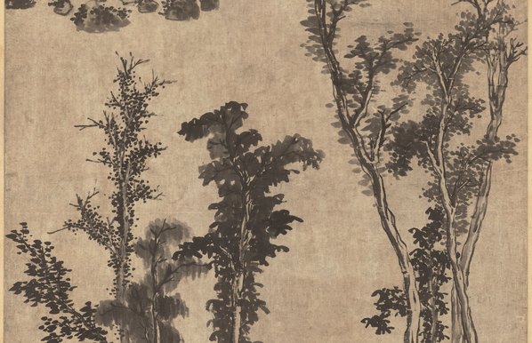 清代画.郑日文_墨笔山水中堂_纸本_8911.23031 清代画.郑日文_墨笔山水中堂_纸本_8911.23031
