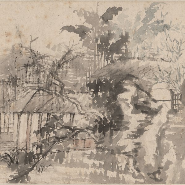 清代画.虚谷_山阴草堂图_画_13237.3472 清代画.虚谷_山阴草堂图_画_13237.3472
