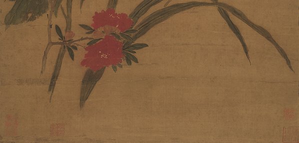 清代画.蒋廷锡_蜀葵宣花图_绢_5512.10526 清代画.蒋廷锡_蜀葵宣花图_绢_5512.10526