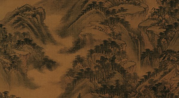 清代画.王时敏_南山积翠图_货