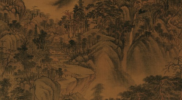 清代画.王时敏_南山积翠图_货
