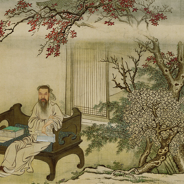 清代画.王士祯_放鸟图卷_画