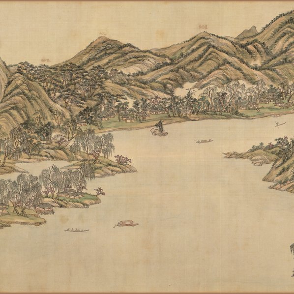 清代画.王原祁_西湖十景图卷全图_绢本 清代画.王原祁_西湖十景图卷全图_绢本