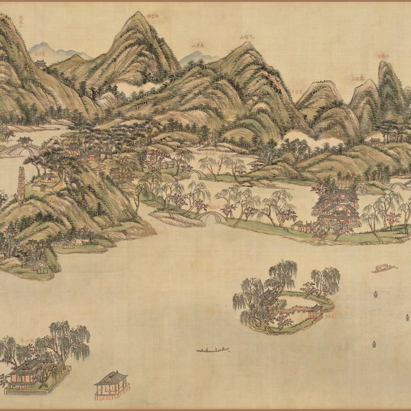 清代画.王原祁_西湖十景图卷全图_绢本 清代画.王原祁_西湖十景图卷全图_绢本
