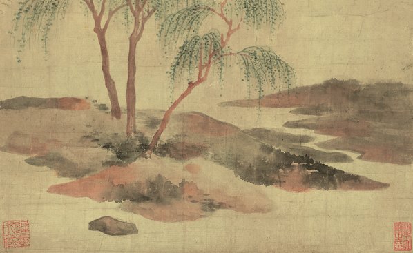 清代画.查士标_山水图_纸_4336.10642 清代画.查士标_山水图_纸_4336.10642
