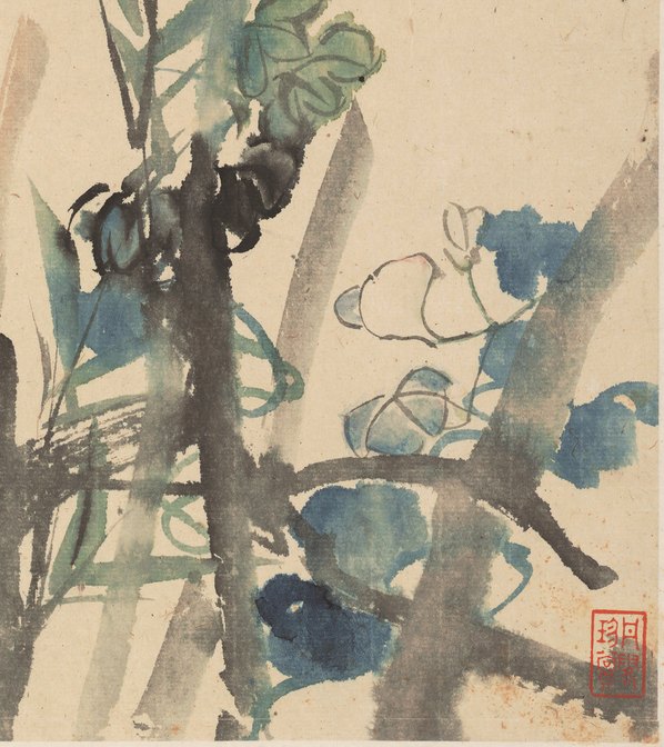 清代画.李鱓_花卉十二开_8_3906.4385