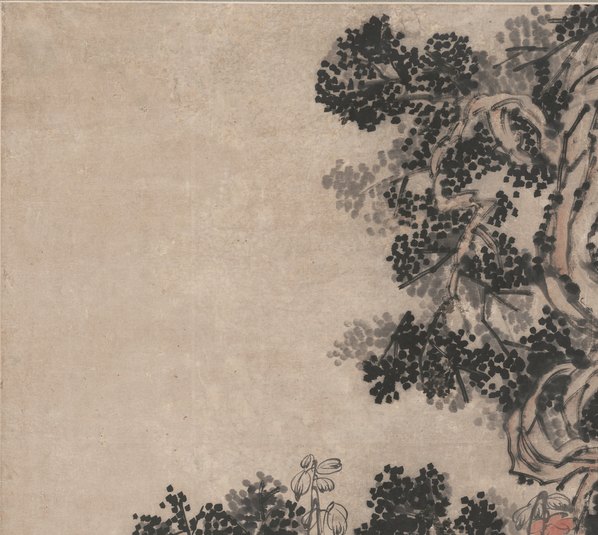 清代画.李鱓_古柏凌霄图_纸本_2_12016.10750