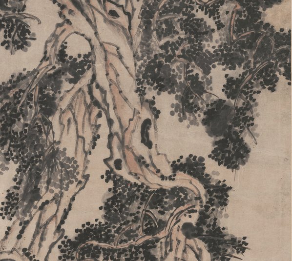 清代画.李鱓_古柏凌霄图_纸本_2_12016.10750