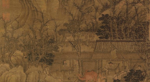 清代画.李寅_雪岭盘车图绢本_7232.15881 清代画.李寅_雪岭盘车图绢本_7232.15881