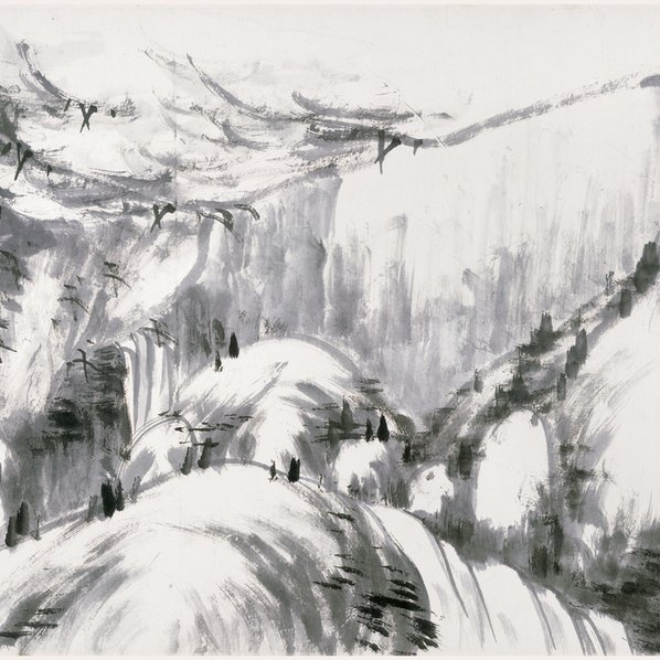 清代画.朱耷_河上花图卷纸本全 清代画.朱耷_河上花图卷纸本全