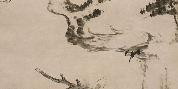 清代画.朱耷_双鹿图_纸本_5942.11850 清代画.朱耷_双鹿图_纸本_5942.11850