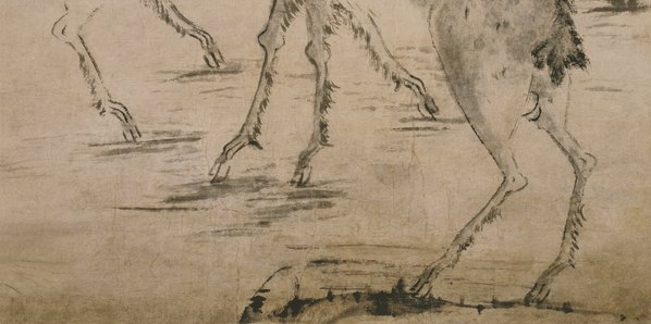 清代画.朱耷_双鹿图_纸本_5942.11850 清代画.朱耷_双鹿图_纸本_5942.11850