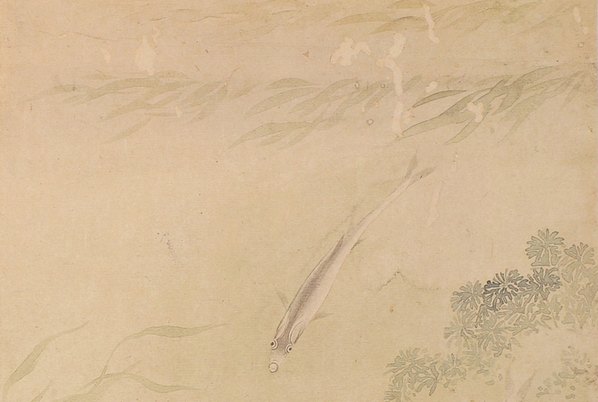 清代画.恽寿平_落花游鱼_临刘寀_3200.2151