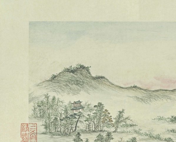 清代画.张若澄_燕山八景图_北京故宫_金台夕_5198.4189 清代画.张若澄_燕山八景图_北京故宫_金台夕_5198.4189
