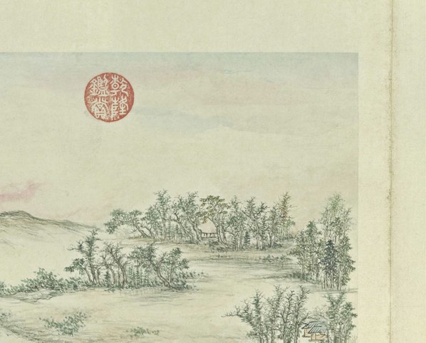 清代画.张若澄_燕山八景图_北京故宫_金台夕_5198.4189 清代画.张若澄_燕山八景图_北京故宫_金台夕_5198.4189