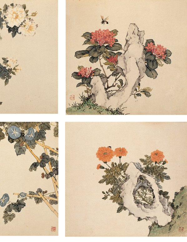 清代画.居廉_花卉虫_2636.3402