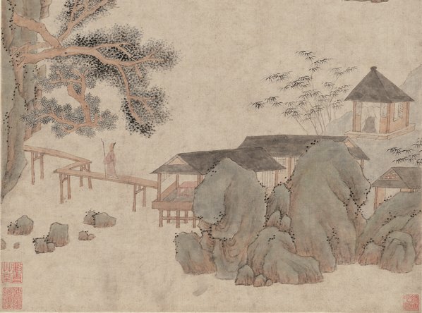 清代画.孙逸_山水图_立轴_纸本_5977.17760 清代画.孙逸_山水图_立轴_纸本_5977.17760