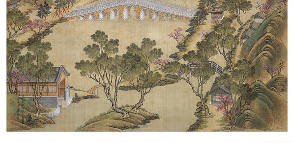清代画.唐岱_沈源画_汪由敦书曲院风_8031.15709 清代画.唐岱_沈源画_汪由敦书曲院风_8031.15709