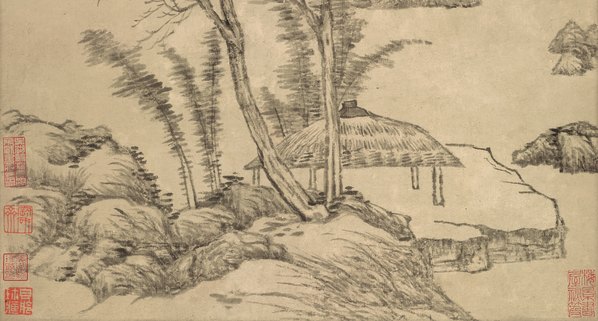 清代画.吴历_夕阳秋影图_纸本_3280.7028 清代画.吴历_夕阳秋影图_纸本_3280.7028
