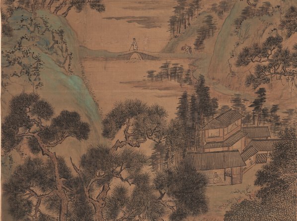 清代画.华岩_梅竹春音图_绢本_6827.20358
