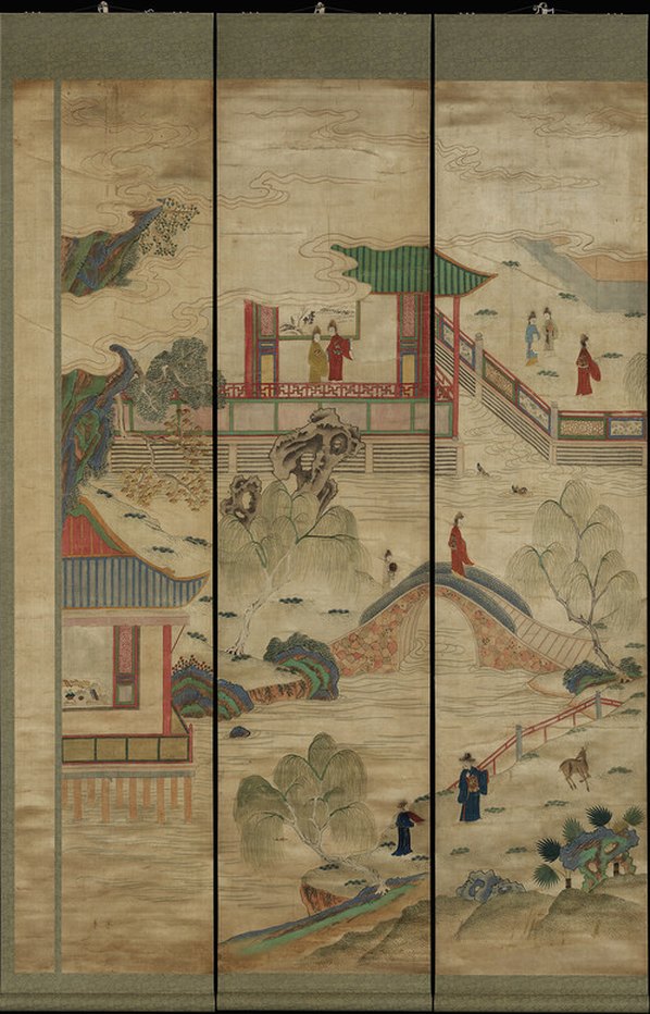 清代画_寿宴图屏_12845.5000