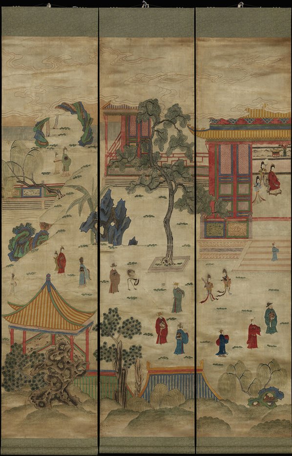 清代画_寿宴图屏_12845.5000