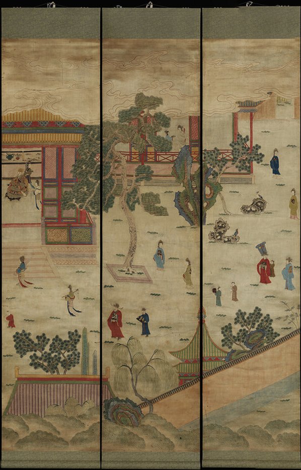清代画_寿宴图屏_12845.5000