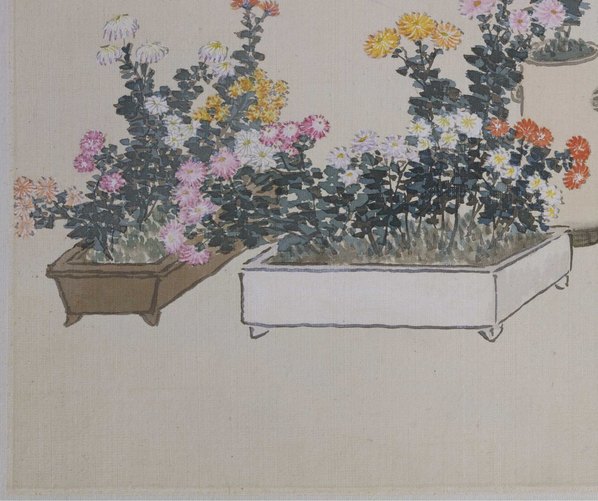 清代画.任熊_姚燮诗意图_册_第七开_尔花冷苦当怨秋-翻似春鬟列修_4461.3738