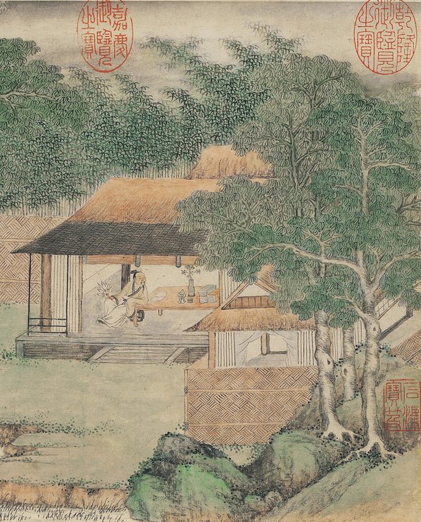 清代画.上睿_携琴访友图旅顺博物_12544.3295