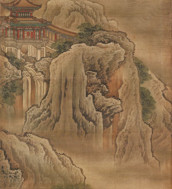 清-袁耀-蓬莱仙境图屏_绢本设色_3_8464.37232_386dpi