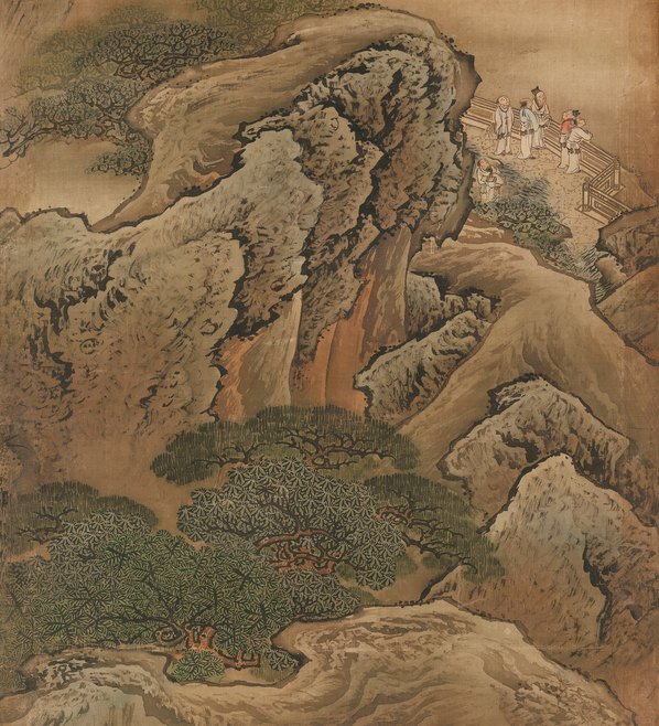 清-袁耀-蓬莱仙境图屏_绢本设色_3_8464.37232_386dpi