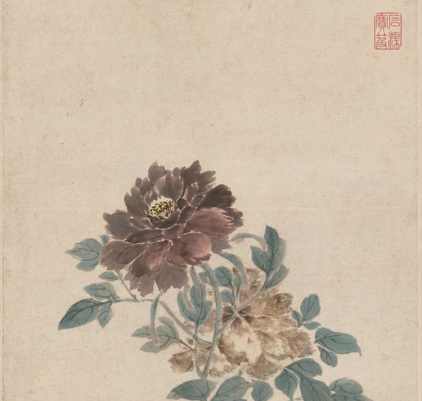 明代画.陆治_牡丹图轴_纸本_3746.14269