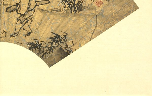 明代画.蒋嵩_竹下抱琴扇_6984.4414 明代画.蒋嵩_竹下抱琴扇_6984.4414