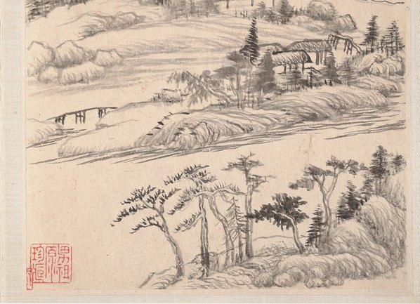 明代画.董其昌_山水册页开_7_4835.3500