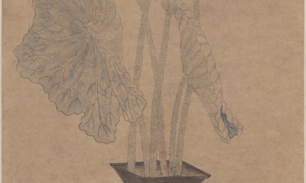 明代画.沈周_瓶荷图_立轴_纸本天_7165.17210
