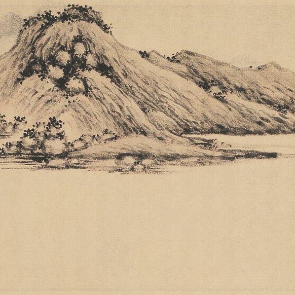 明代画.沈周_京江送别图_绢本_12076.2205