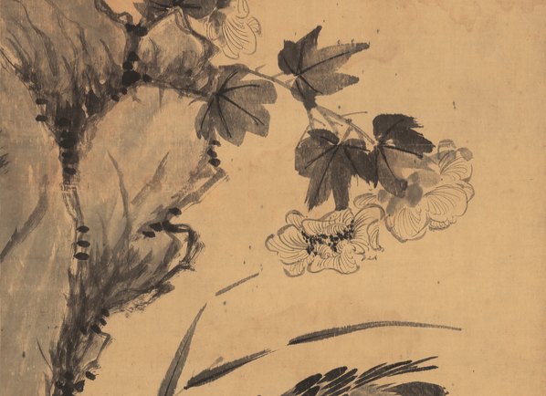 明代画.李因_女画_芙蓉鸳鸯图轴绢_5648.16416 明代画.李因_女画_芙蓉鸳鸯图轴绢_5648.16416