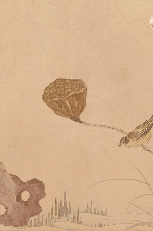 明代画.朱瞻基_莲浦松吟荫 明代画.朱瞻基_莲浦松吟荫