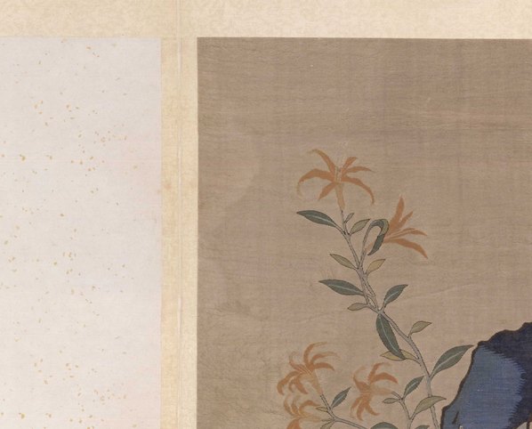 明代画.故宫藏织绣画_开_缂丝花卉册之百合剪春_5317.4292 明代画.故宫藏织绣画_开_缂丝花卉册之百合剪春_5317.4292