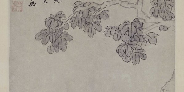 明代画.唐寅_桐荫清梦图轴纸本北_3658.7323